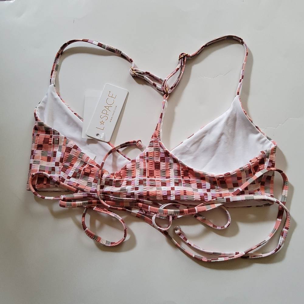 L*SPACE Kristen Bikini Swimsuit Top Size M New - Picture 7 of 14